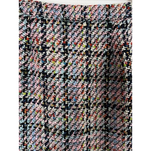 Halogen Colorful Rainbow Tweed Preppy Old Money Demure Midi Pencil Work Skirt 0 - Picture 2 of 8